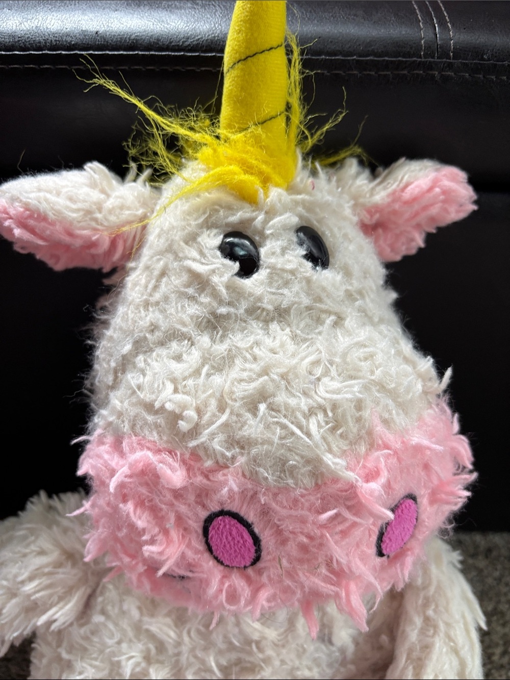 Vintage Happy Nappers Play Pillow-Plush Unicorn Stuffed Animal with Yellow Horn - Picture 3 of 4